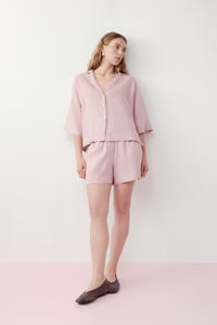Lounge Linen Shirt - Blush