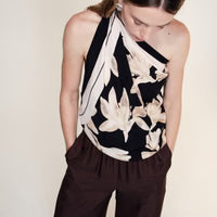 Fleur Cupro Scarf Top