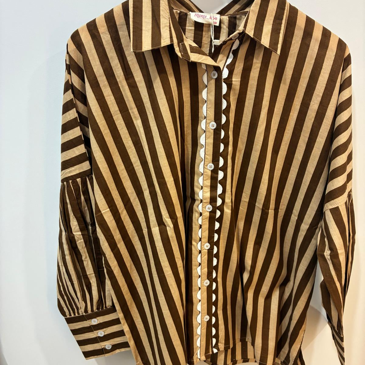 Tan & Chocolate Stripe Shirt