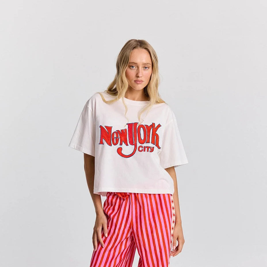 New York Logo Boxy Crop Tee