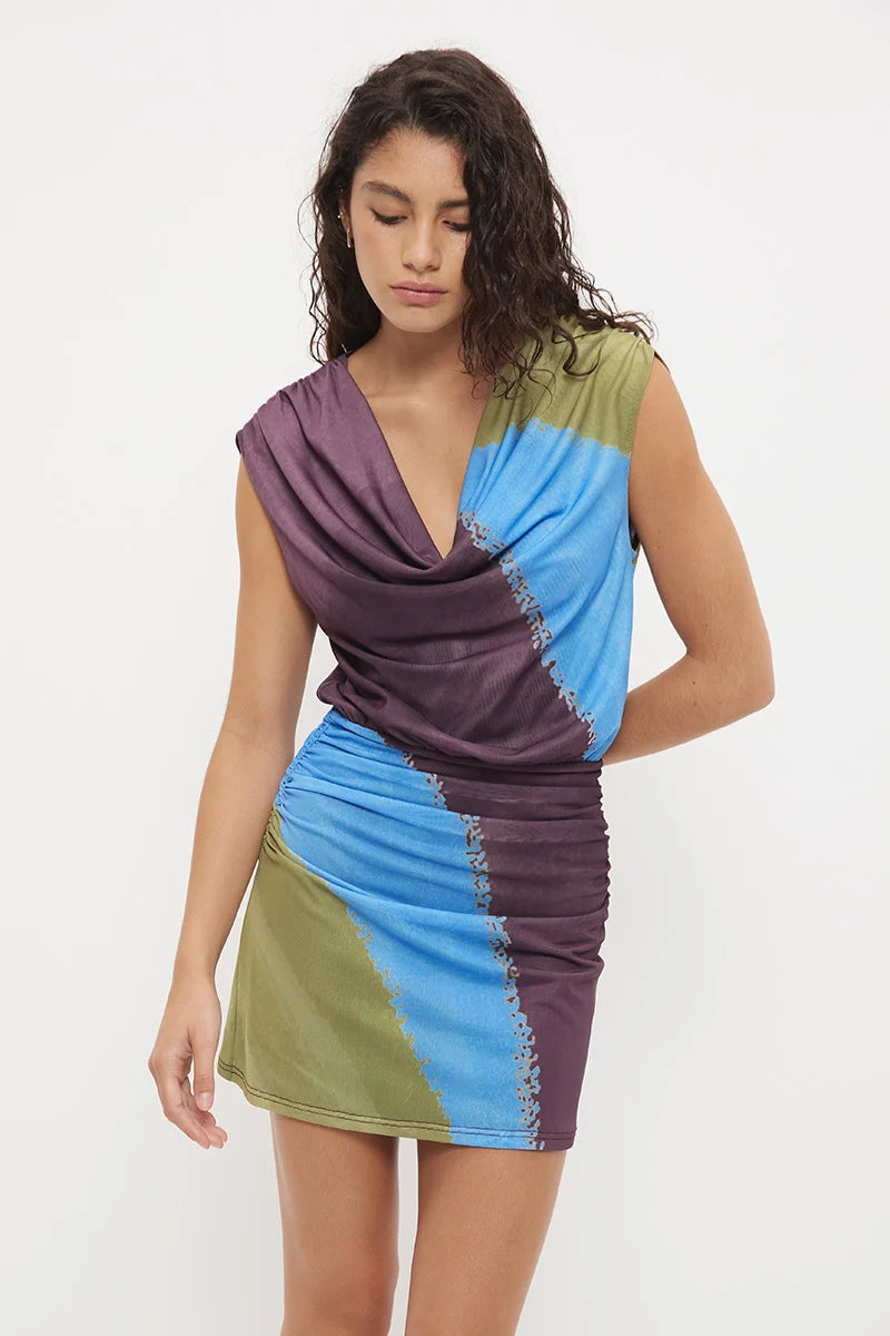 Sense Mini Dress - Painterly Aura