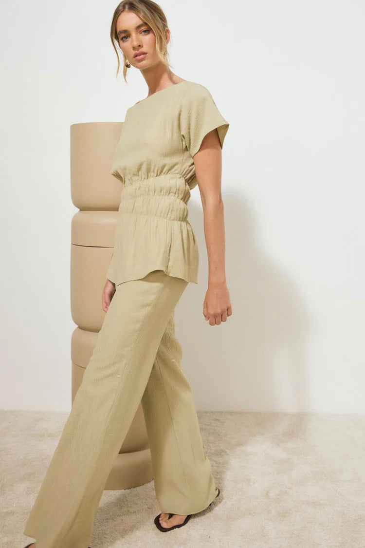 Lotus Pant - Olive Stone