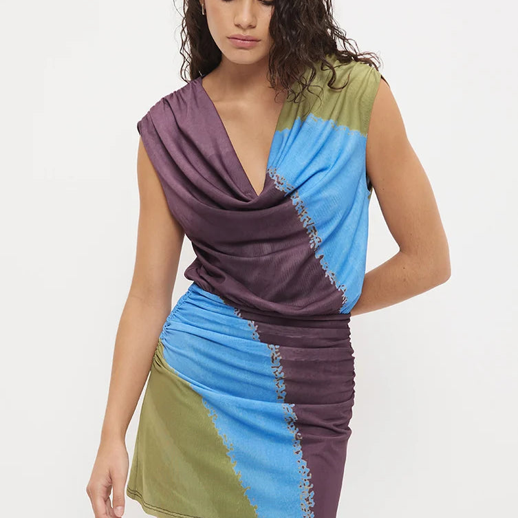 Sense Mini Dress - Painterly Aura