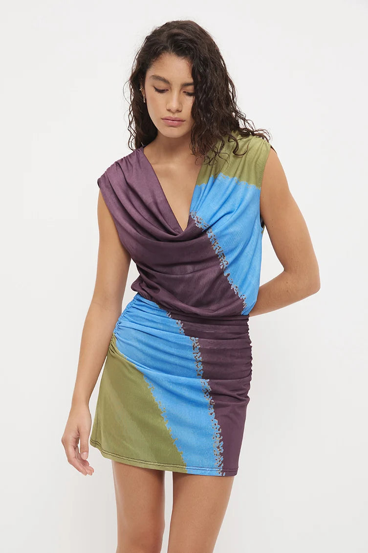 Sense Mini Dress - Painterly Aura