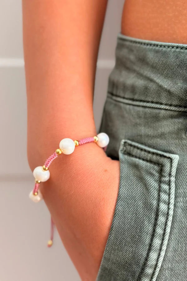 Fresh Water Pearl Bracelet - Rose