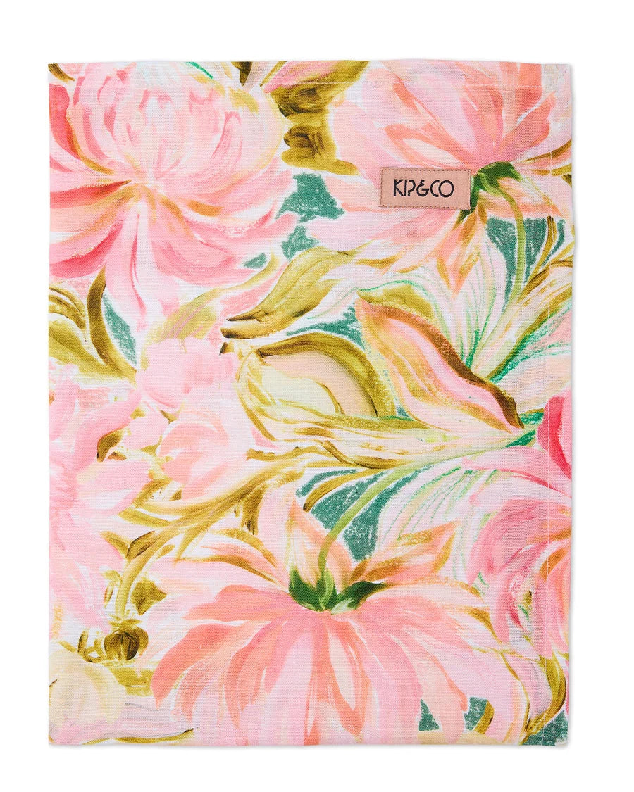 Warm Floral Breeze Tea Towel