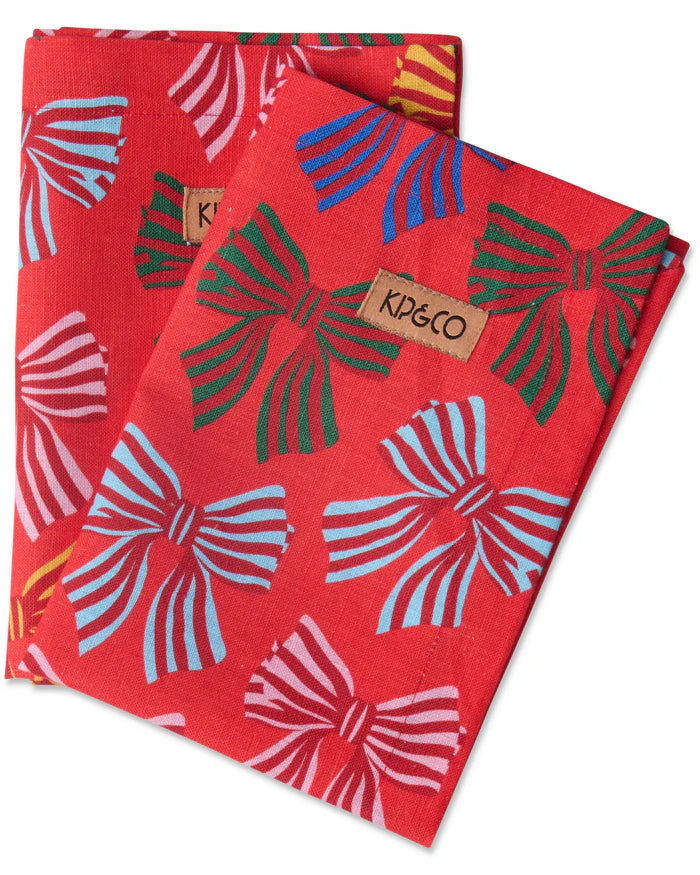 Festive Bow 4P Napkin Set One Size