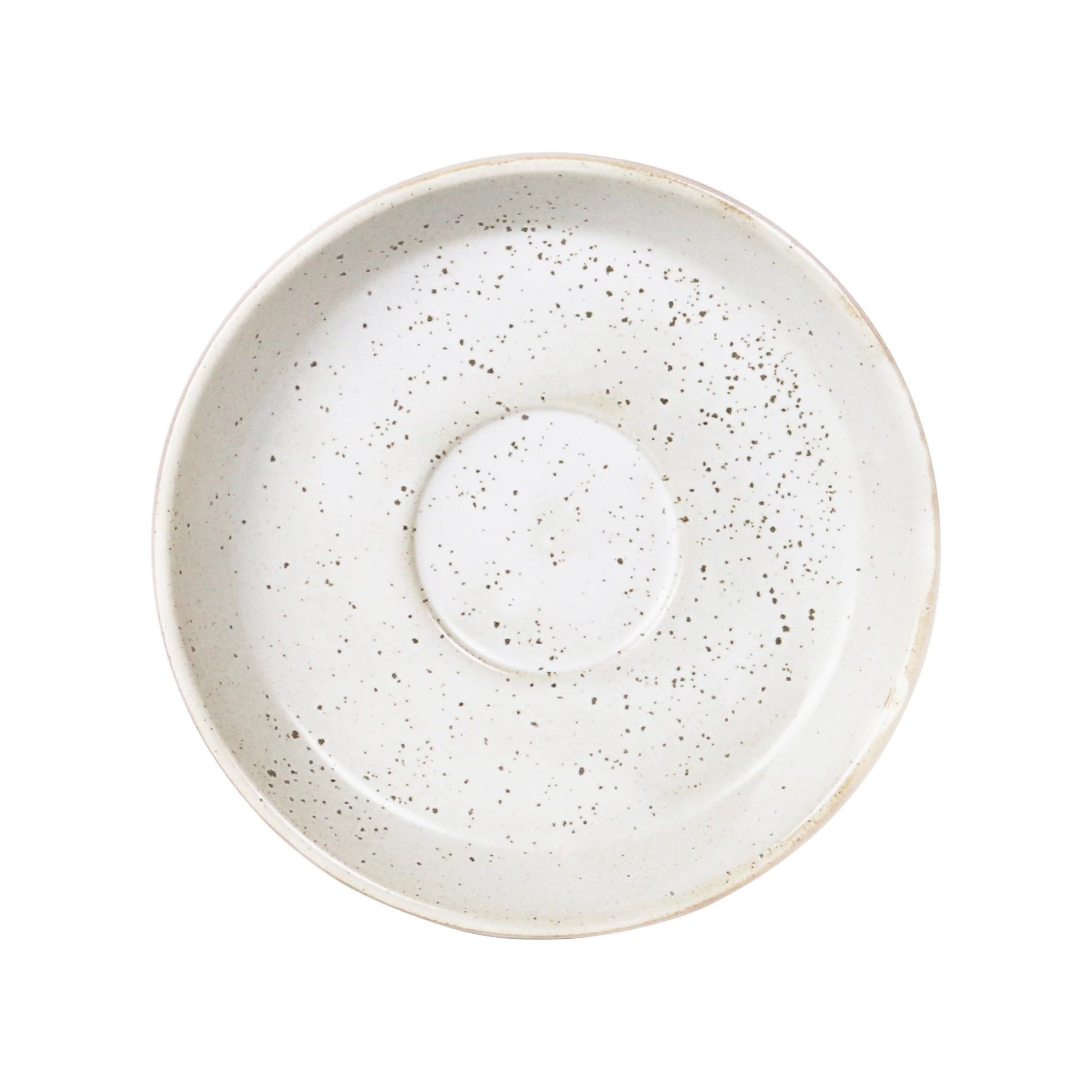 Cappuccino Cup Saucer - Speckled White