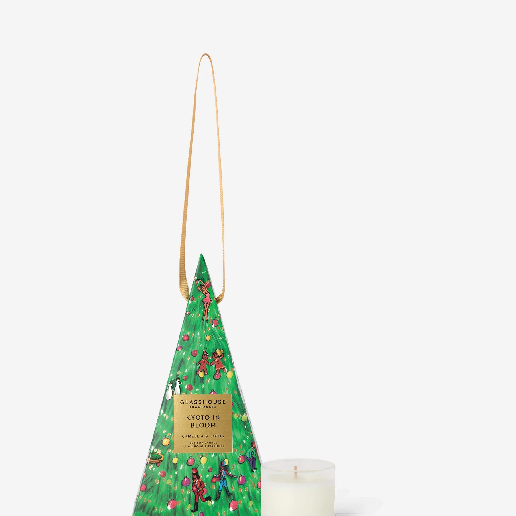 Glasshouse - 30gm Christmas Bauble Candle - Kyoto In Bloom