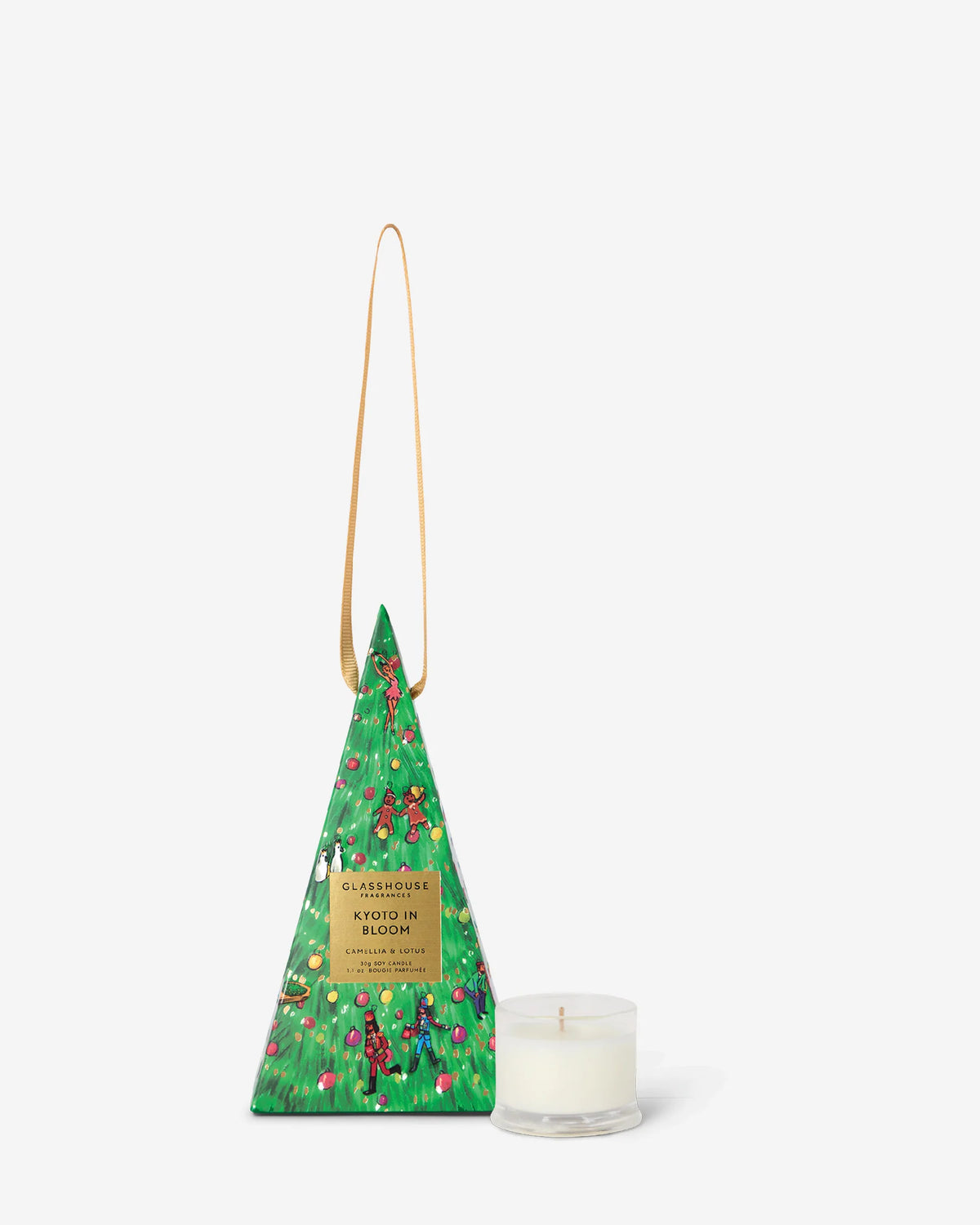 Glasshouse - 30gm Christmas Bauble Candle - Kyoto In Bloom