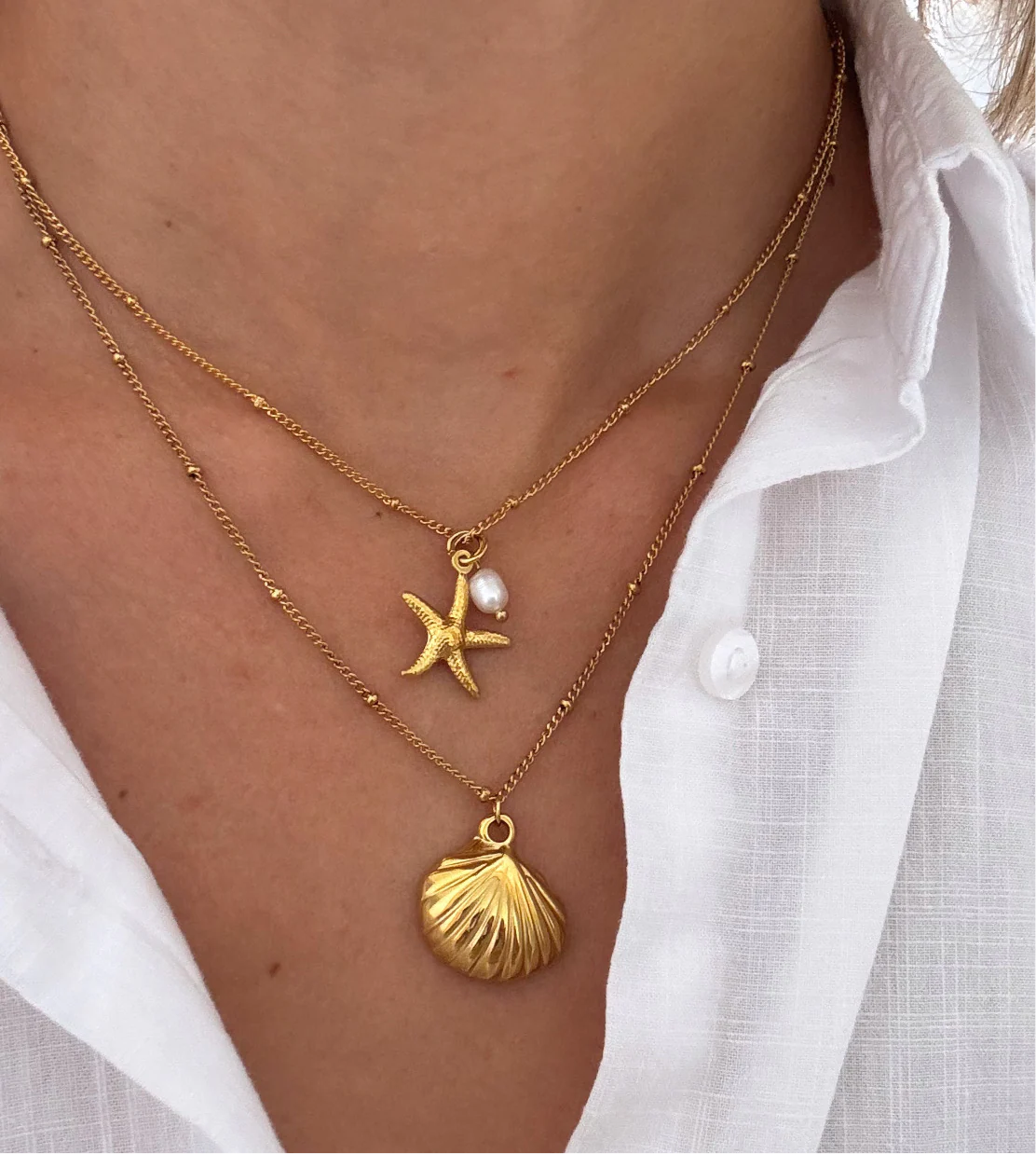 Shell Necklace - Gold
