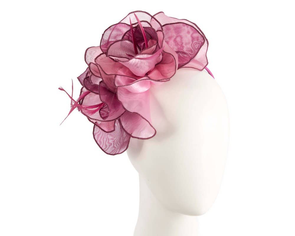 Multi-tone organza flower fascinator