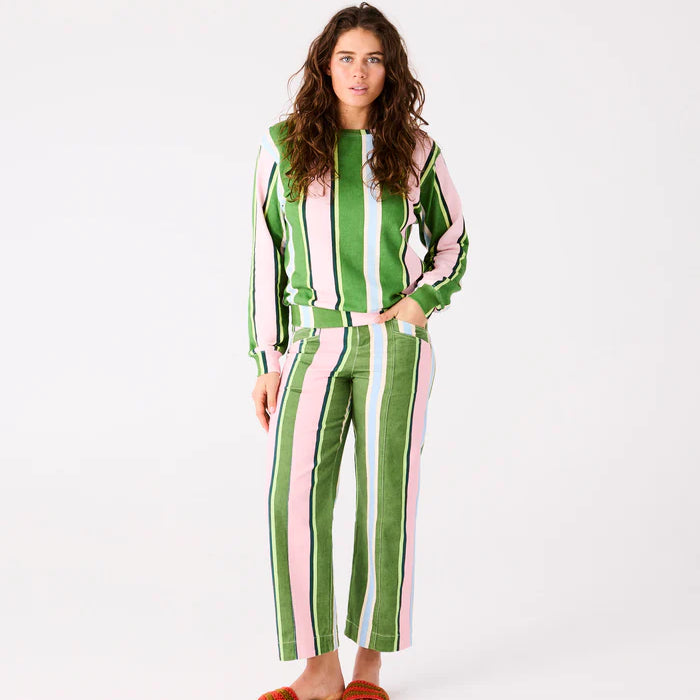 Cactus Stripe Denim Pants