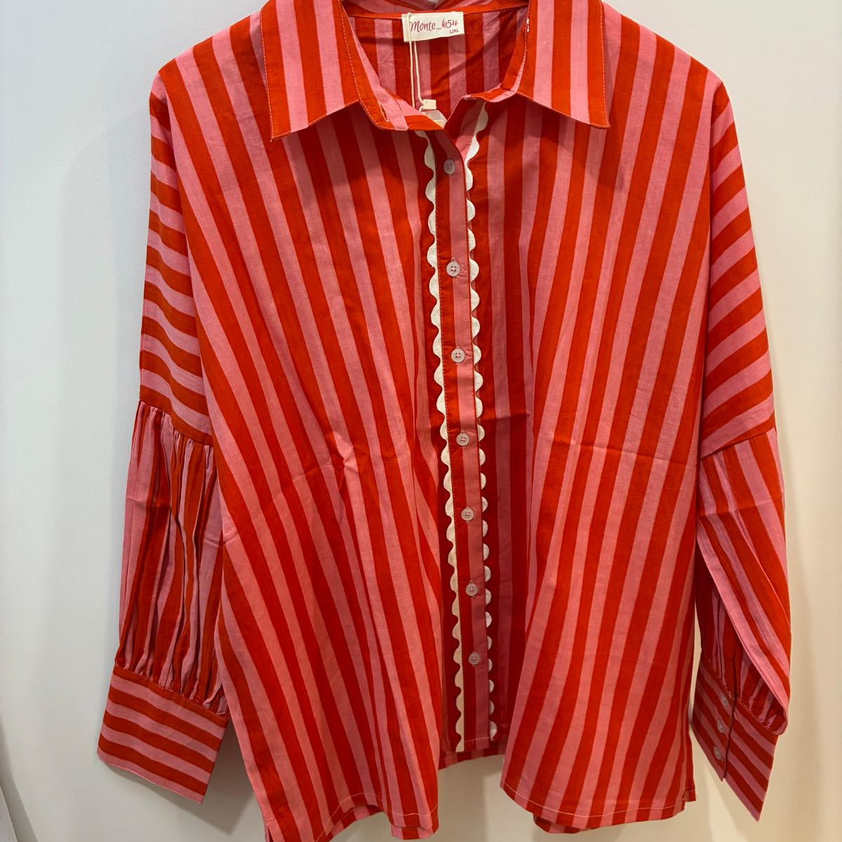 Pink & Orange Stripe Shirt