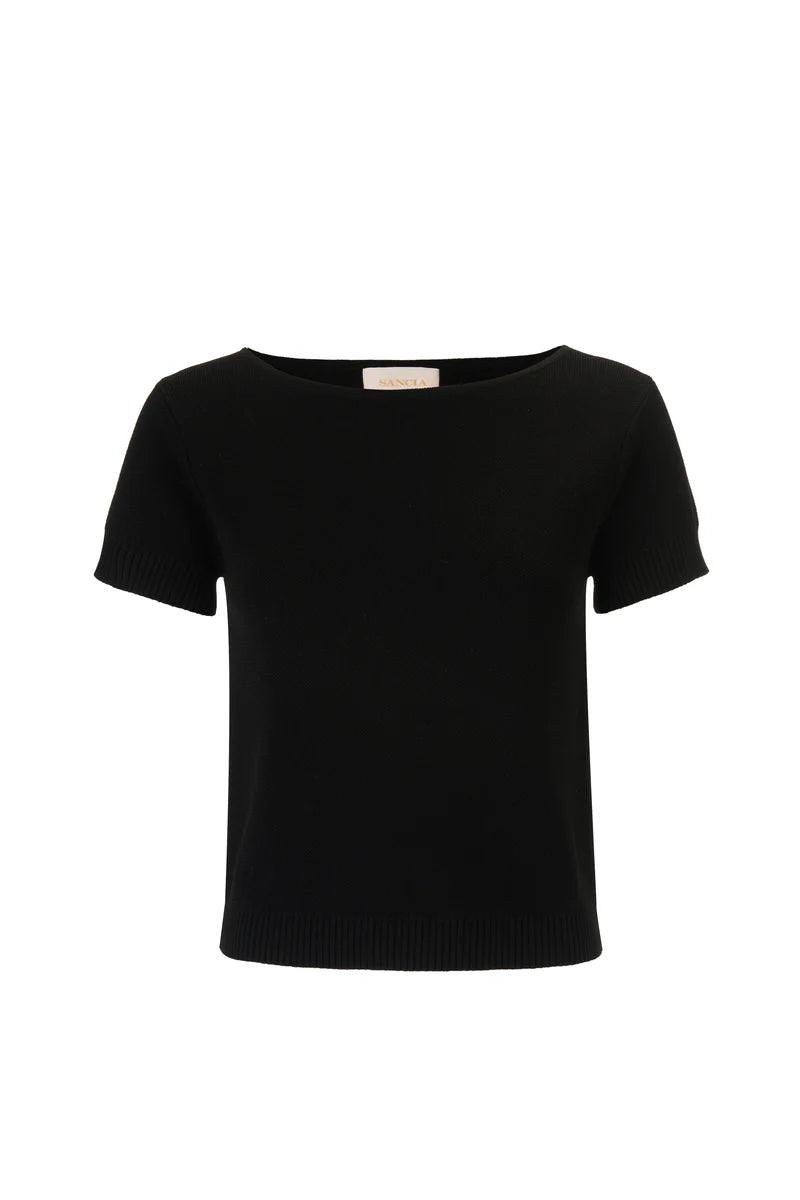 Emi Knit Tee - Noir