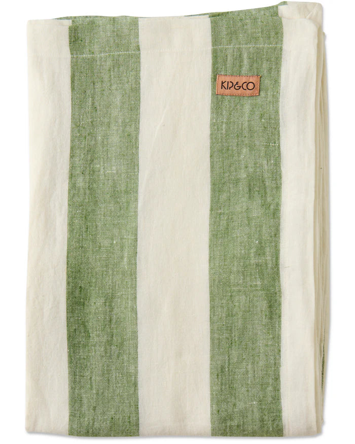 Moss Stripe Tablecloth - Standard Rectangle