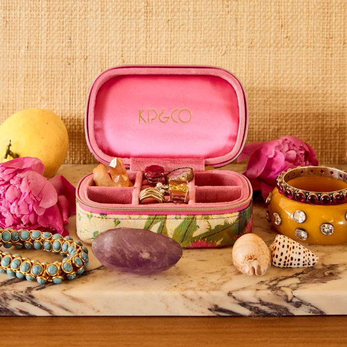 Australian Bush Blossom Travel Velvet Jewellery Box