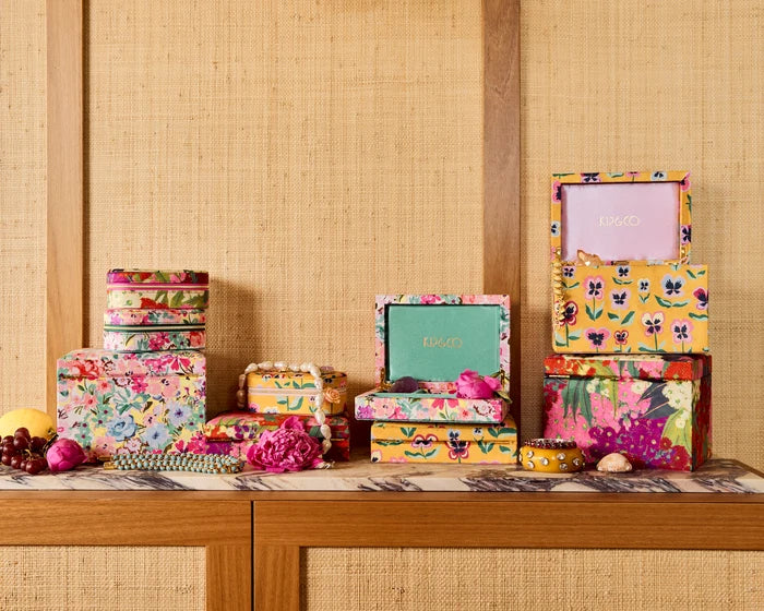 Australian Bush Blossom Velvet Jewellery Box - Small