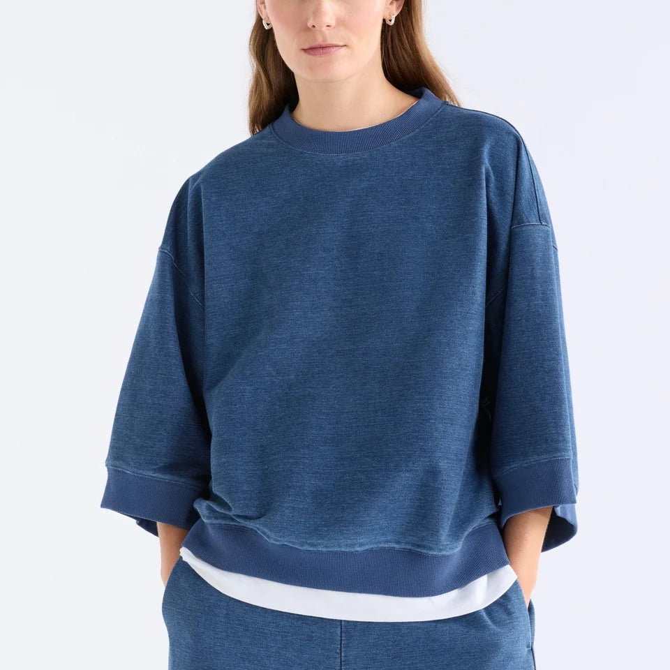 Enfeld Tee - Mid Blue Wash