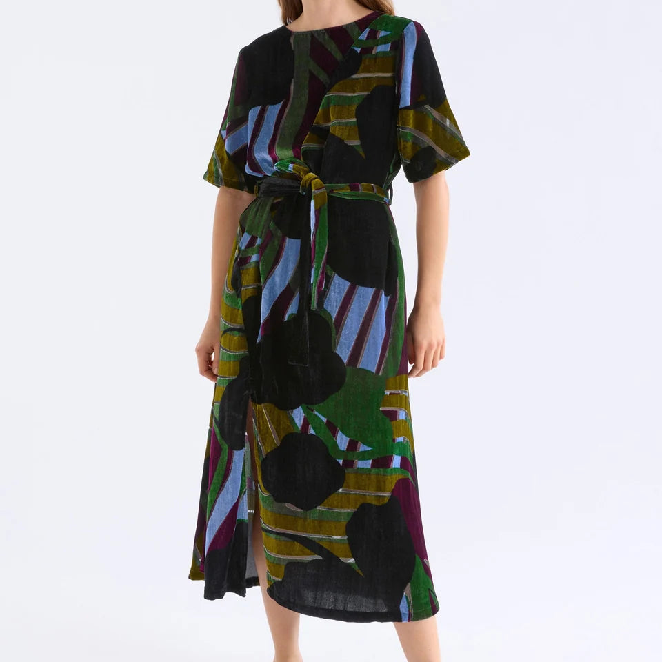 Reihen Dress - Stribe Burnout