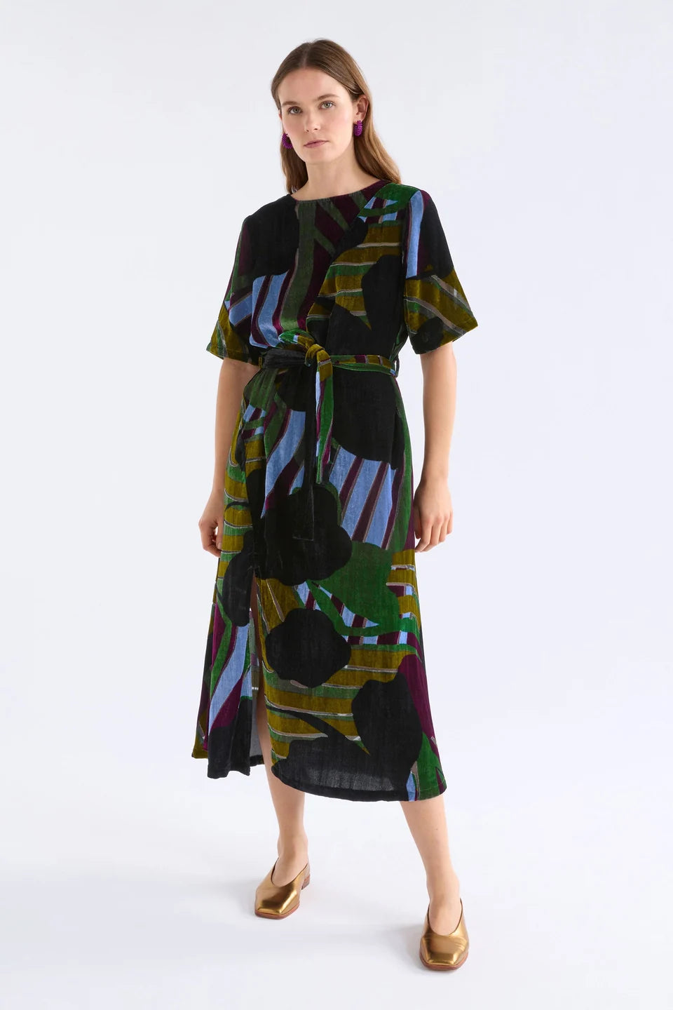 Reihen Dress - Stribe Burnout