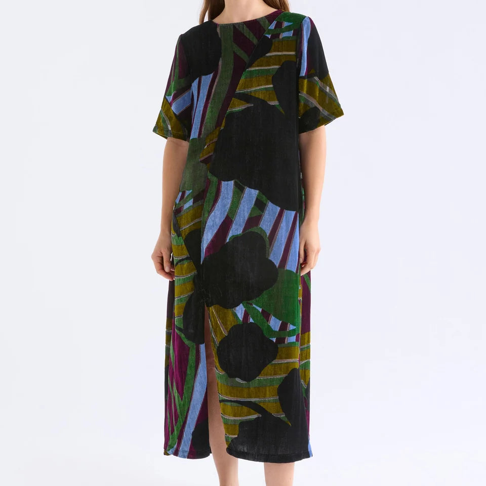 Reihen Dress - Stribe Burnout