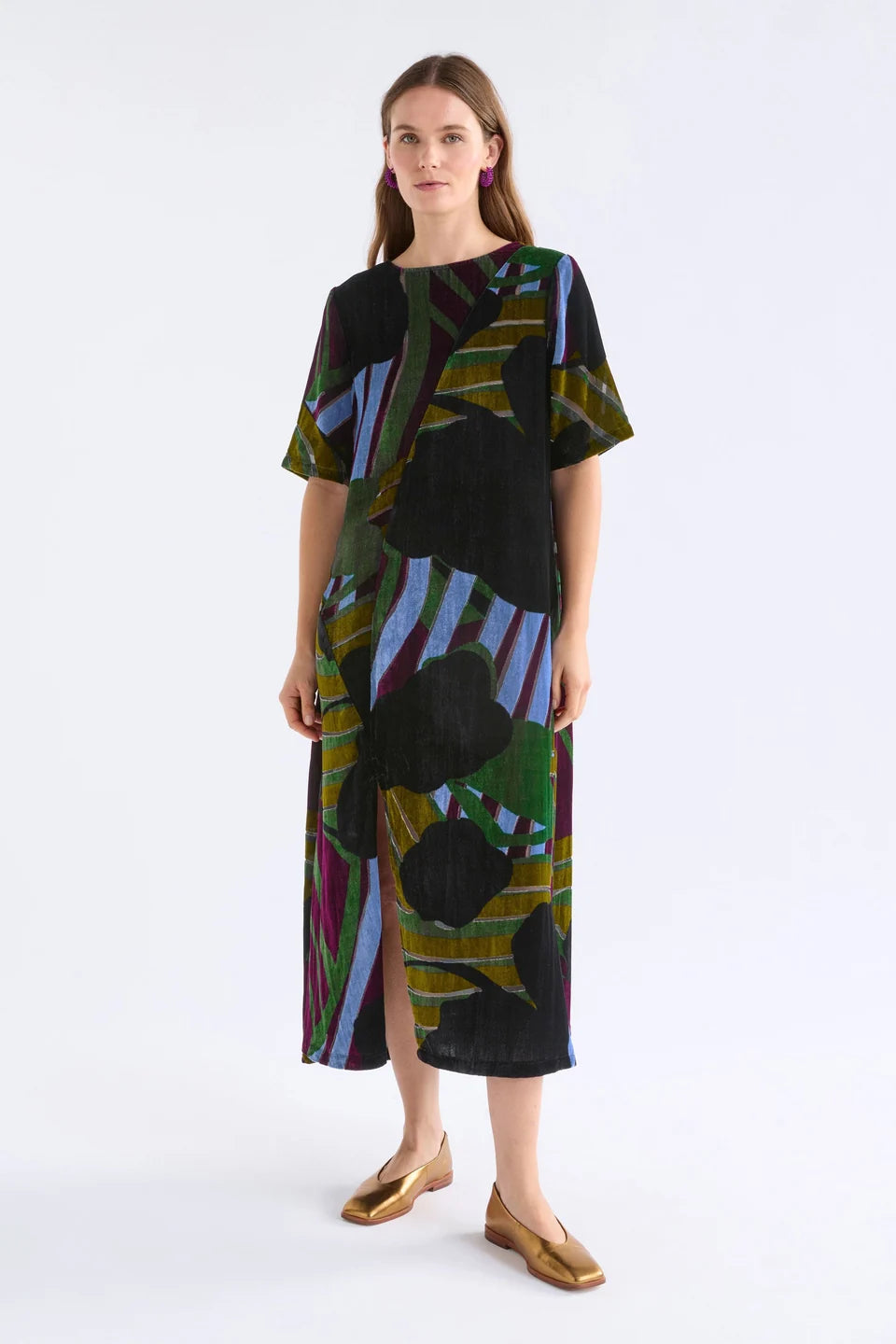 Reihen Dress - Stribe Burnout