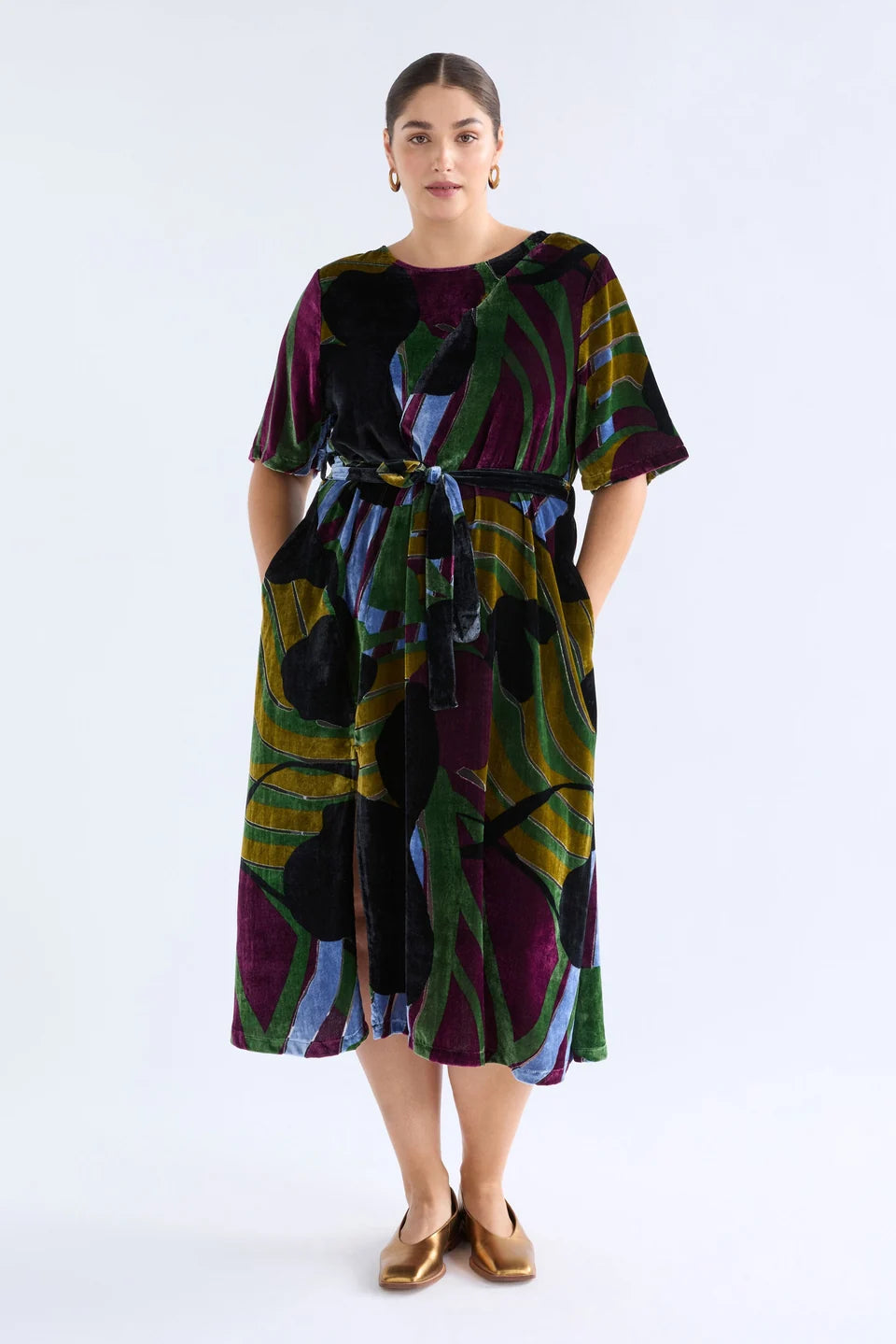 Reihen Dress - Stribe Burnout