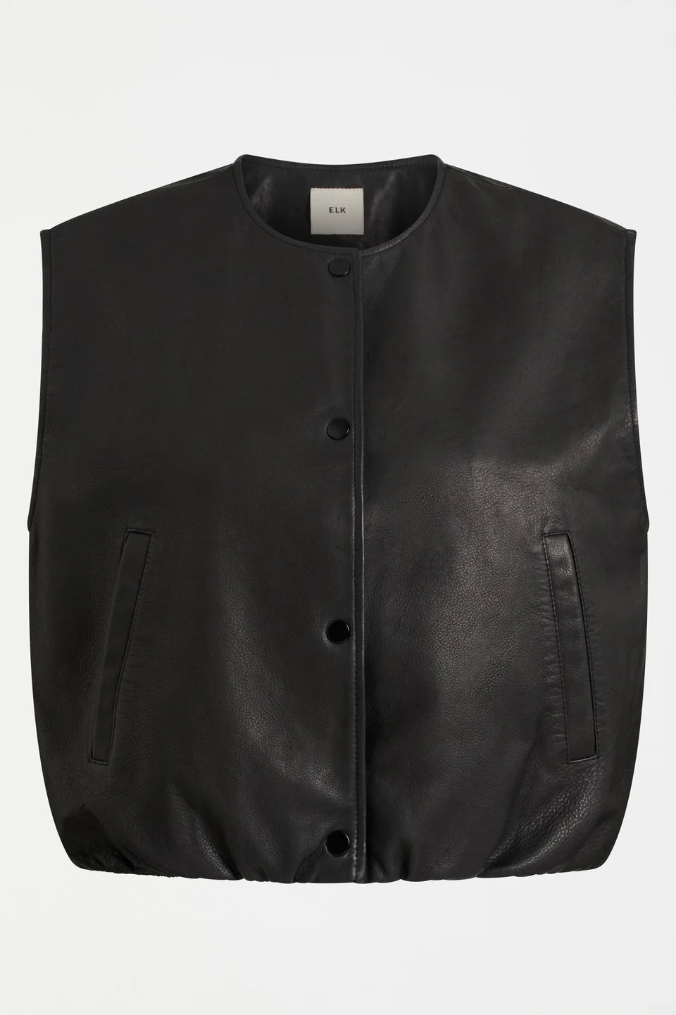 Striind Vest - Black Leather