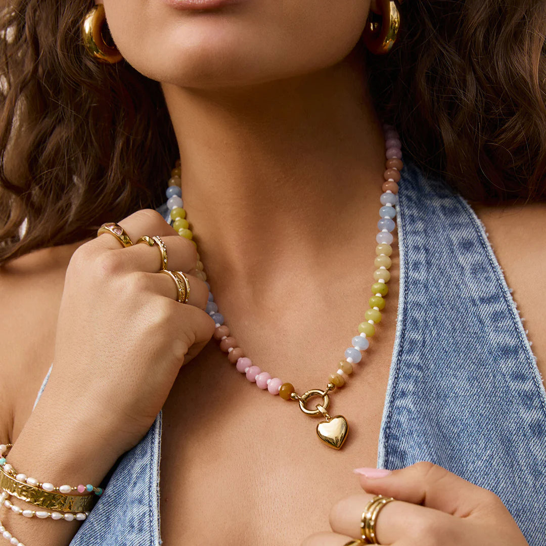 Candy Heart Gold Necklace