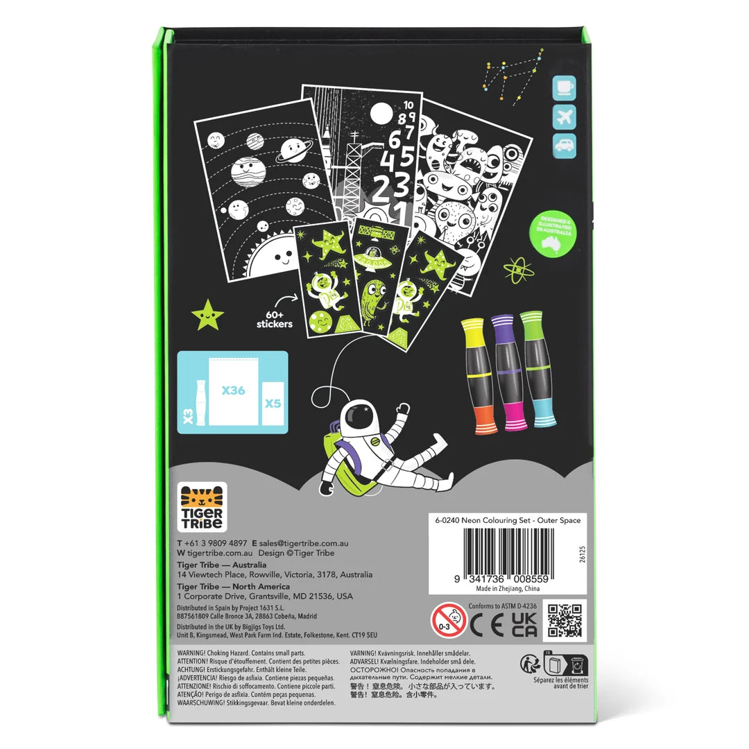 Neon Colouring Set - Outer Space