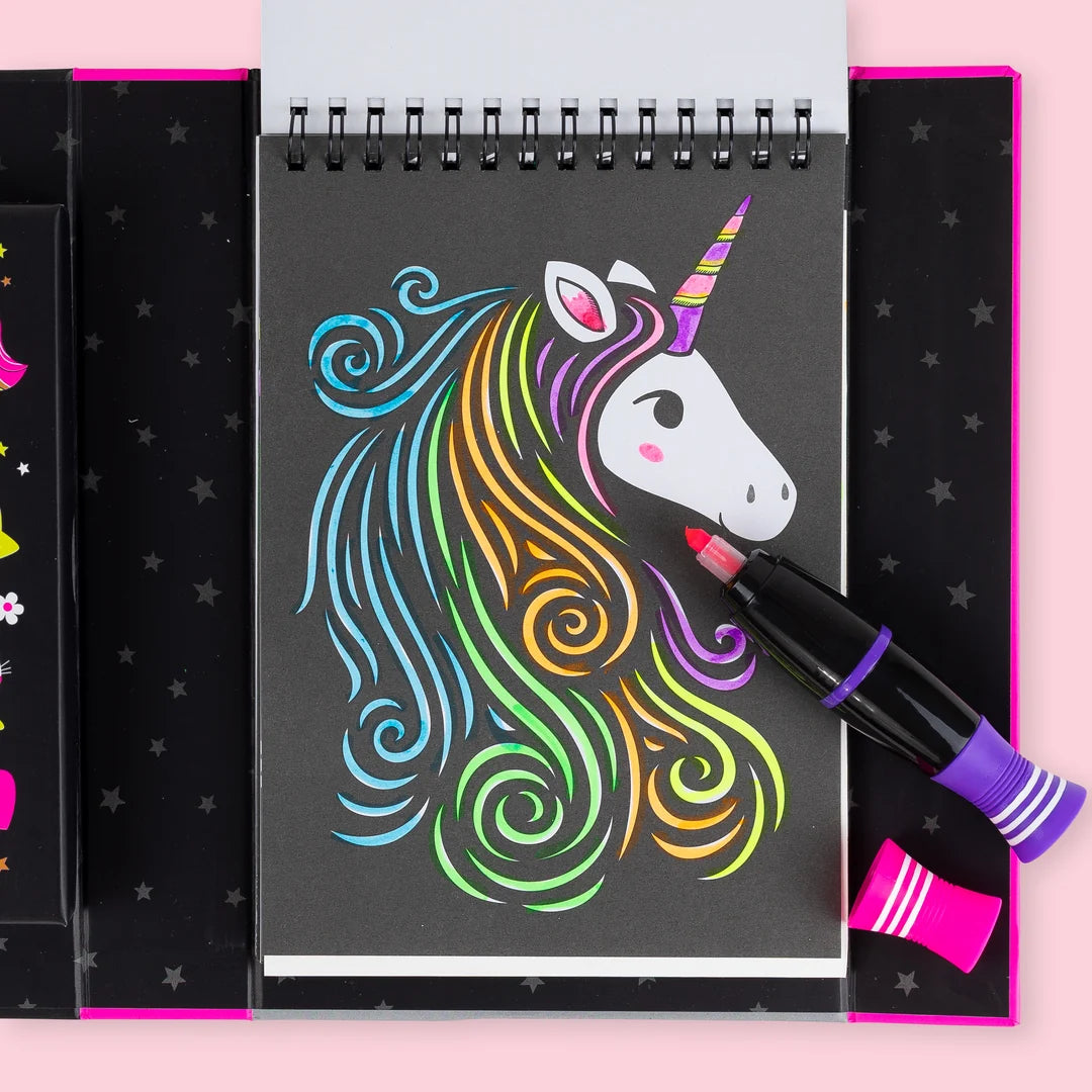 Neon Colouring Set - Unicorns and Friends