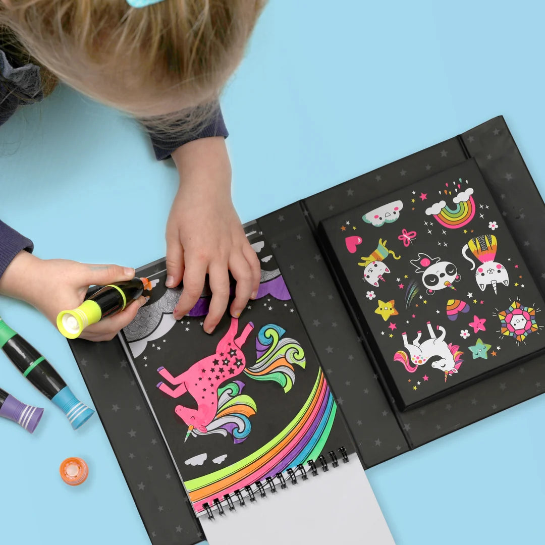 Neon Colouring Set - Unicorns and Friends