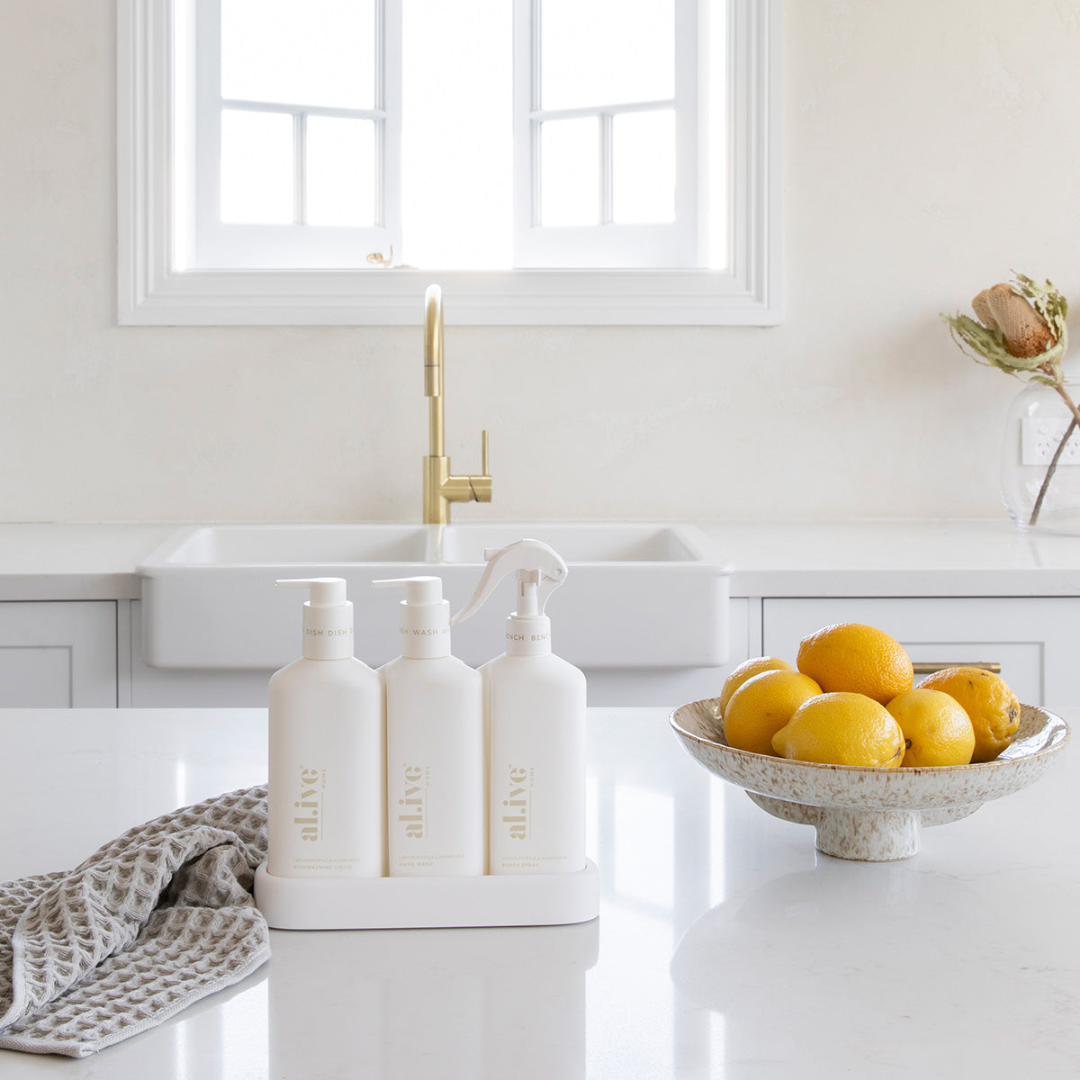 Kitchen Trio Pack - Lemon Myrtle & Honeydew - Dishwashing Liquid, Bench Spray, Hand Wash