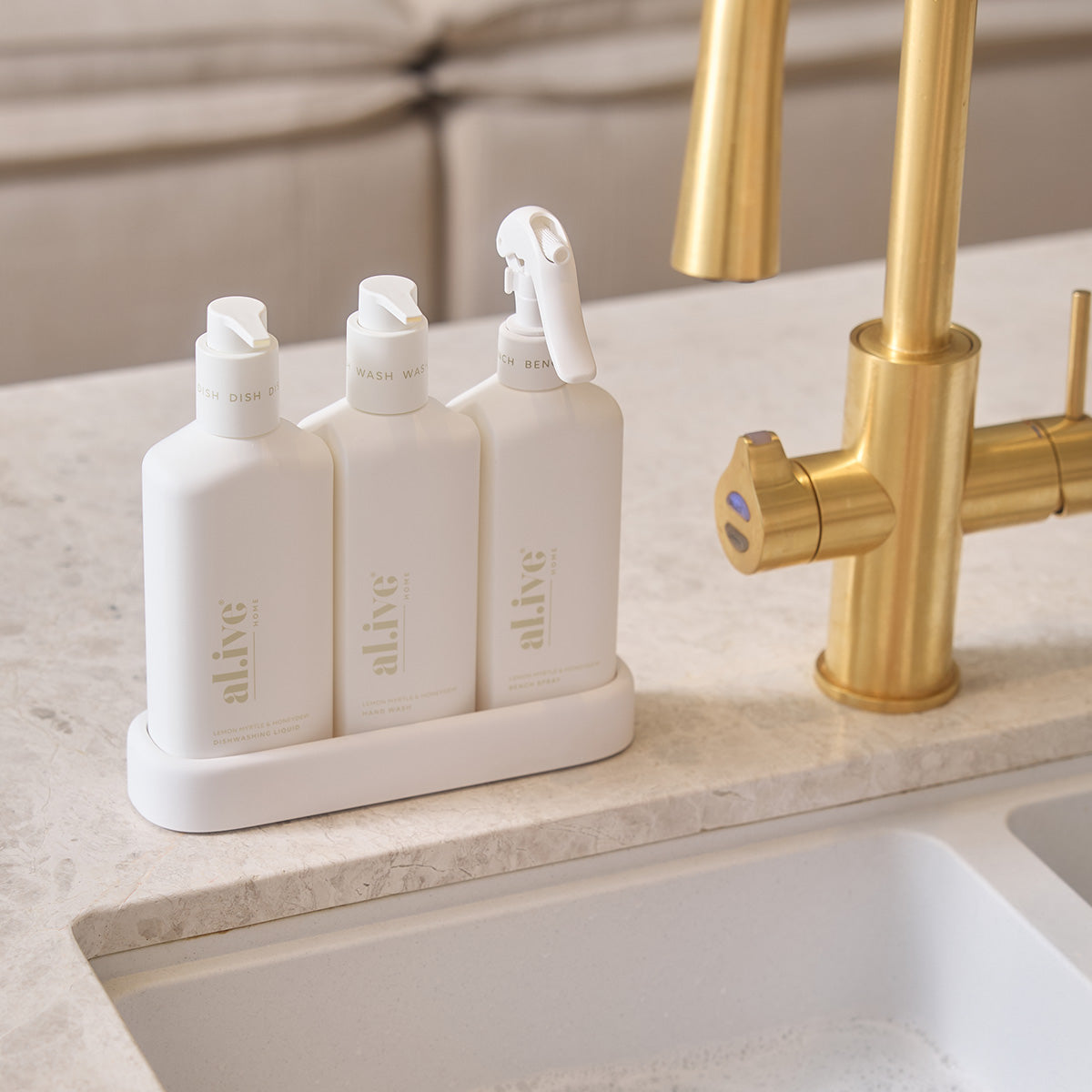 Kitchen Trio Pack - Lemon Myrtle & Honeydew - Dishwashing Liquid, Bench Spray, Hand Wash