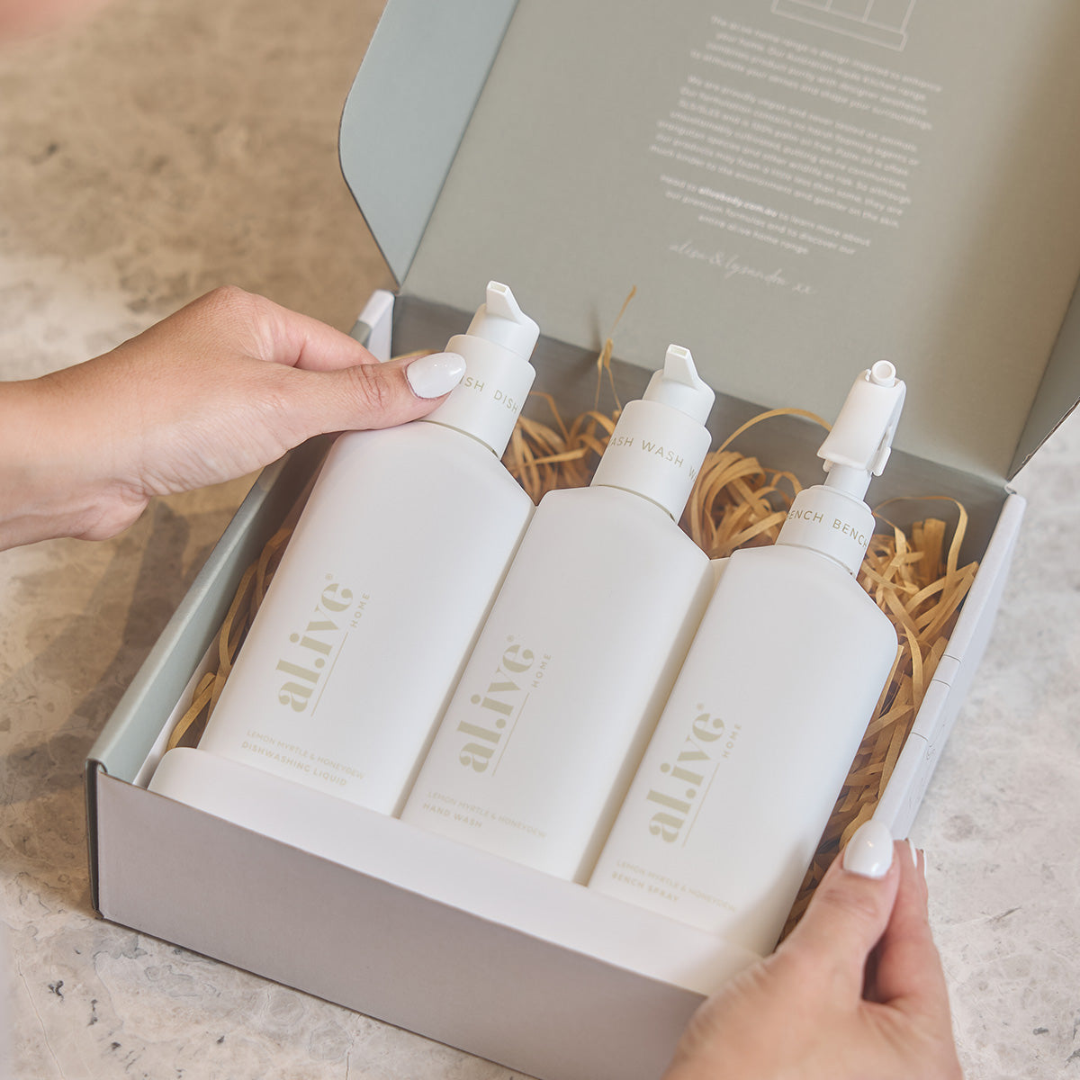 Kitchen Trio Pack - Lemon Myrtle & Honeydew - Dishwashing Liquid, Bench Spray, Hand Wash
