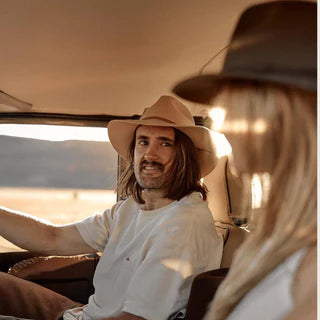 Anderson Almond - Cream Packable Wide Brim Fedora Hat