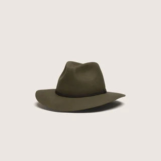 Anderson Olive - Green Packable Wide Brim Fedora Hat