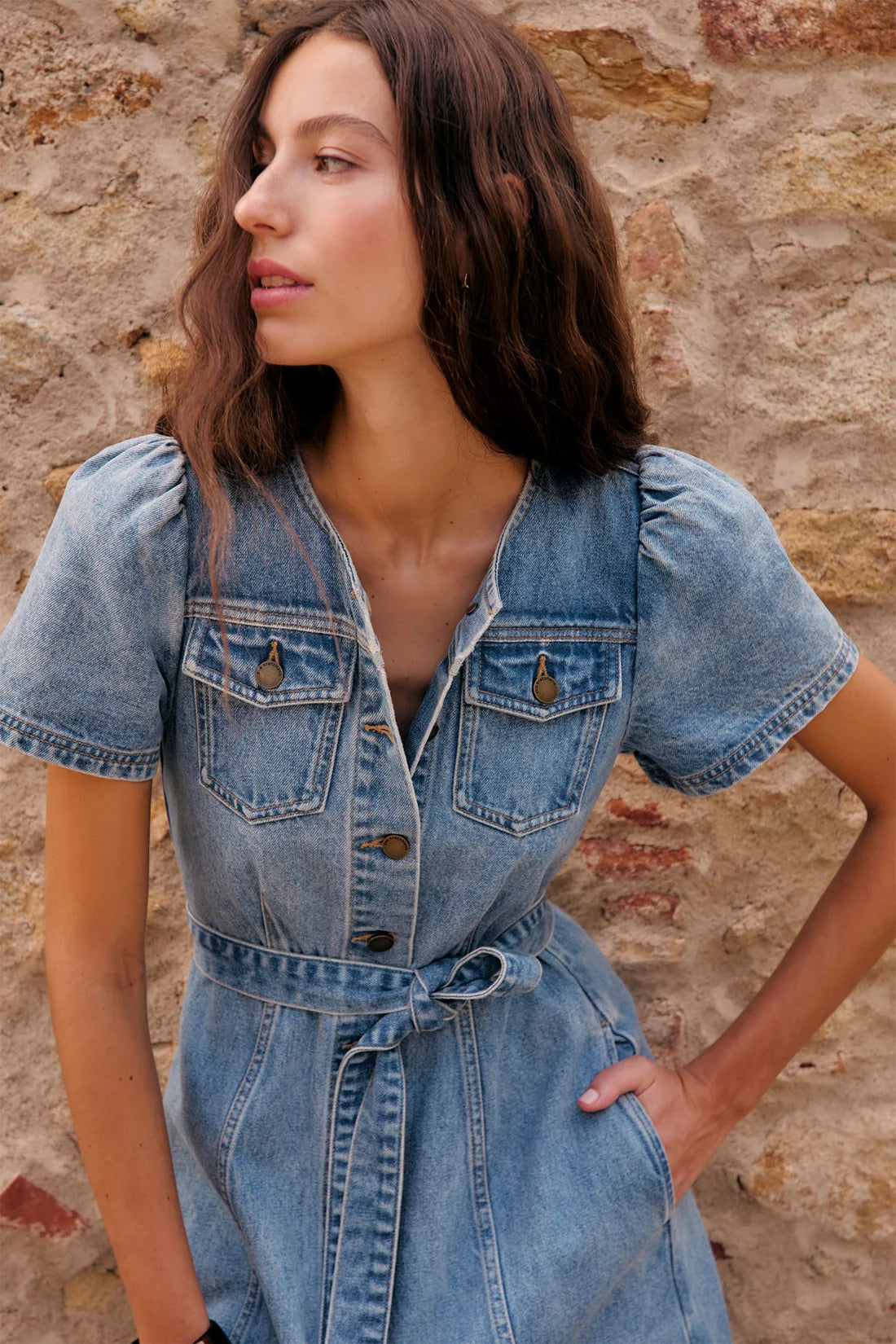 Allude Dress - Mid Denim