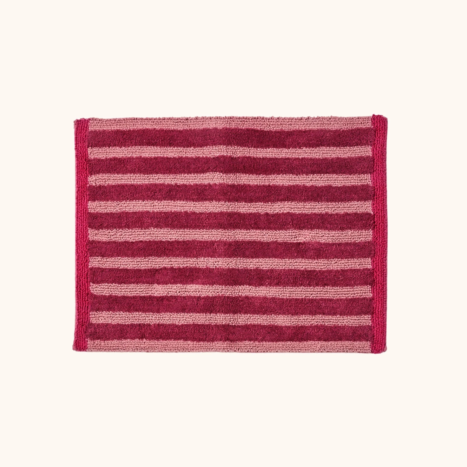 Stripe Burgundy Bath Mat