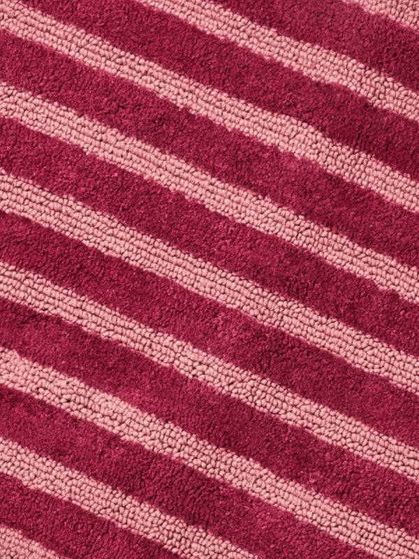 Stripe Burgundy Bath Mat