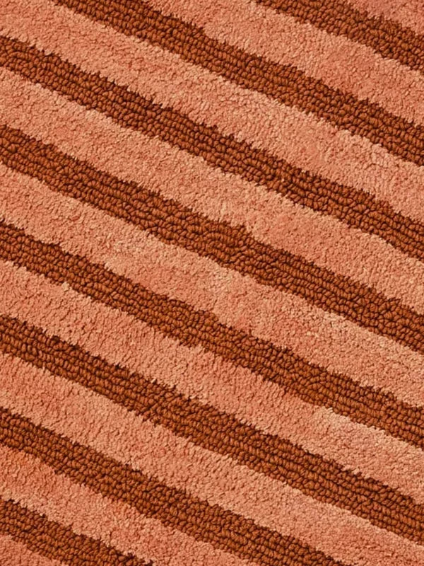 Stripe Terracotta  Bath Mat