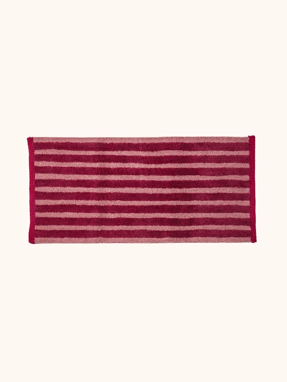 Stripe Burgundy Long Bath Mat