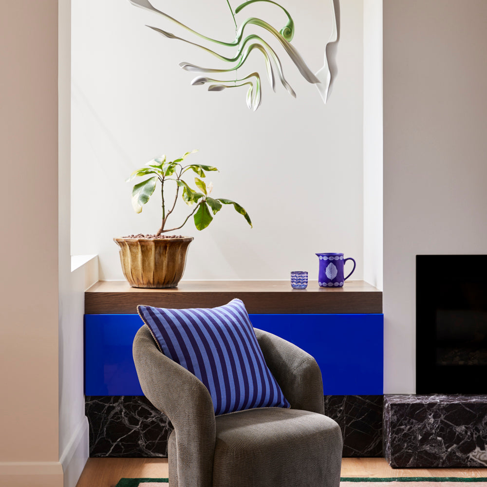Cushion - Thin Stripe Blue 50cm