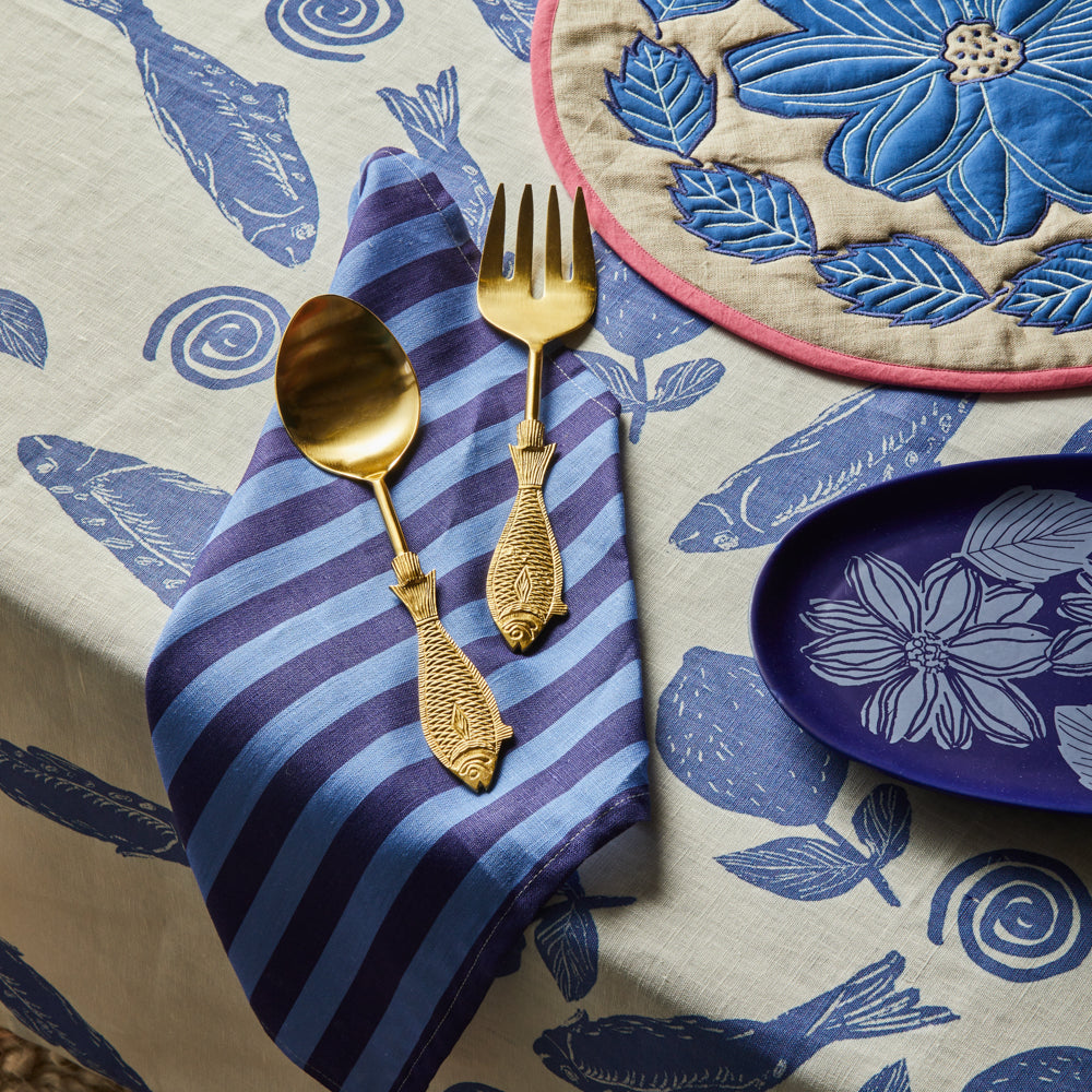 Napkins - Thin Blue Stripe - Set of 4