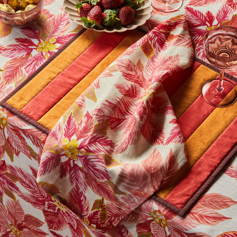 Napkins - Poinsettia Red - Set of 4