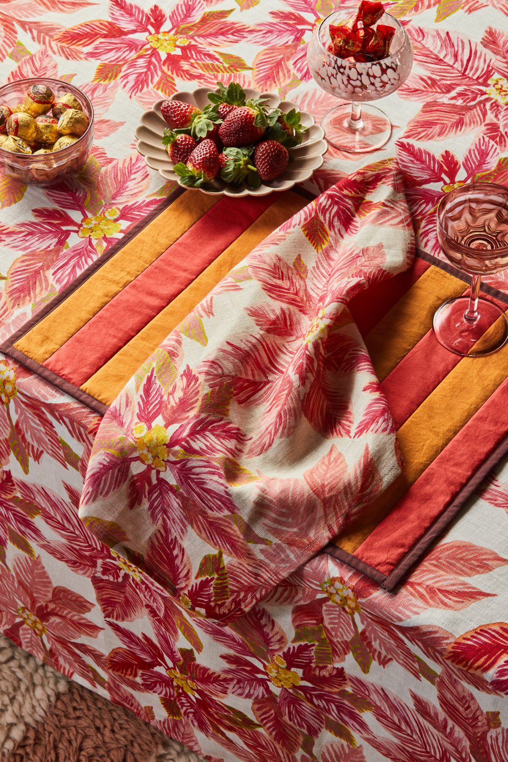 Napkins - Poinsettia Red - Set of 4