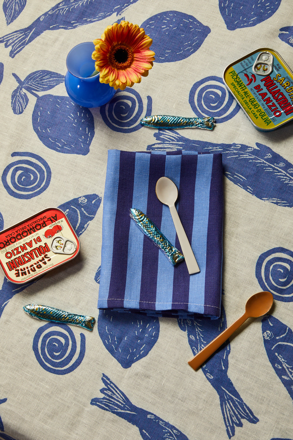 Napkins - Thin Blue Stripe - Set of 4