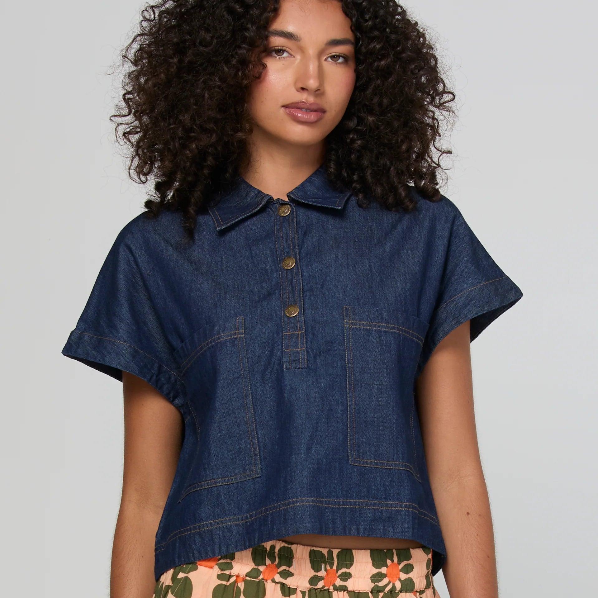 Fumiko Top - Dark denim