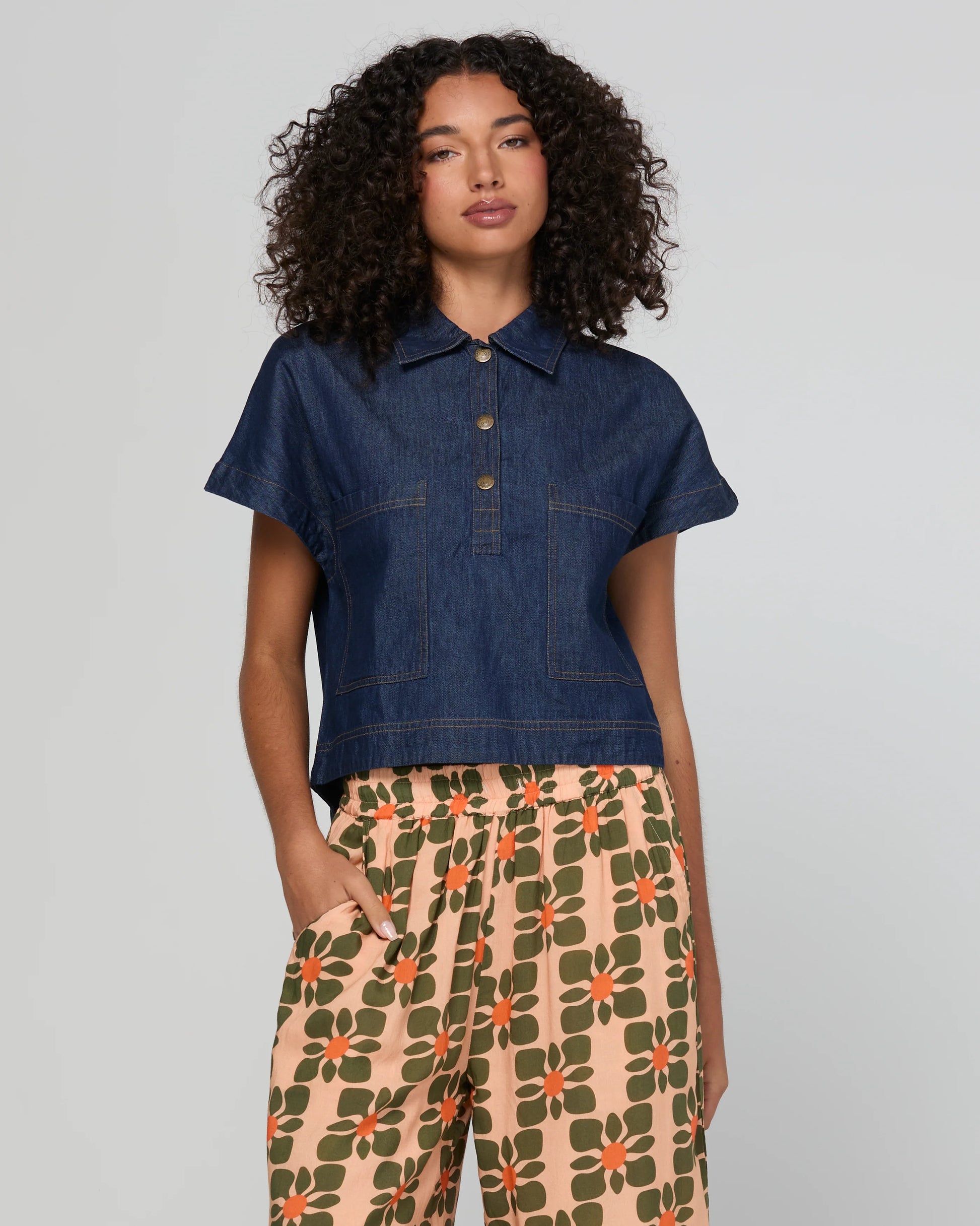 Fumiko Top - Dark denim